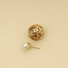 Christian Dior Gold Tone Pearl Star Mise En Dior Tribal Earrings