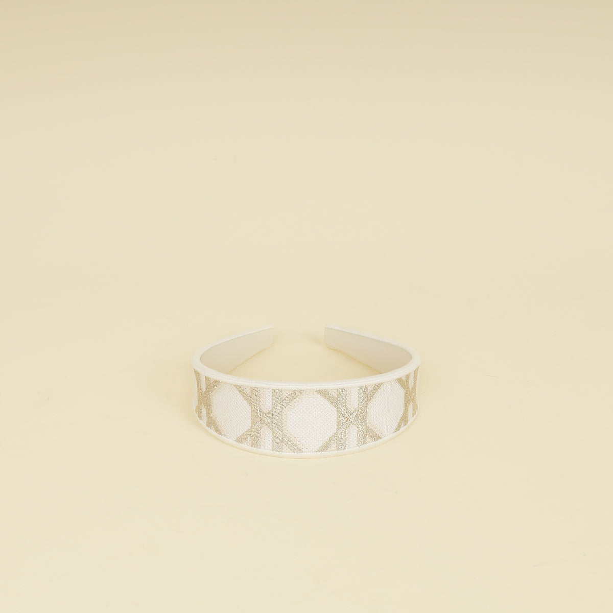 Christian Dior Bicolor Cannage Embroidery Headband
