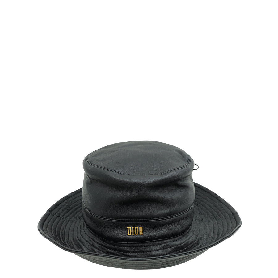 Christian Dior Black Teddy-D Bob Bucket Hat W/ Veil