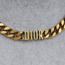 Christian Dior Gold Logo Choker Necklace