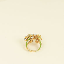 Christian Dior 18K Yellow Gold Diamond Milly La Foret Diorette Cocktail Ring 52