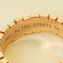 Christian Dior 18K Rose Gold GEM DIOR Diamond Ring 55