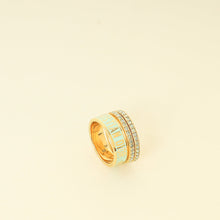 Christian Dior Aqua Green Dior Code Small Ring (3 PCS Set)