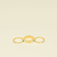 Christian Dior Aqua Green Dior Code Small Ring (3 PCS Set)
