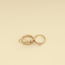 Christian Dior Rose Gold Double Finger Bow Cocktail Large Ring 55,56