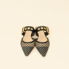 Christian Dior Black Resille D-Dior Flat Mules 38.5