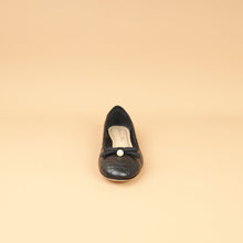Christian Dior Black Cannage CD Pearl Bow Ballet Flats 38