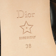 Christian Dior Black Cannage CD Pearl Bow Ballet Flats 38