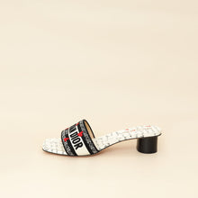 Christian Dior Bicolor Dway Dioramour Embroidered Slide Sandal 39