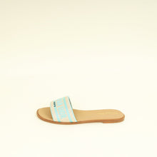 Christian Dior Bicolor Dway Embroidered Slide Sandal 41