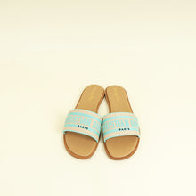 Christian Dior Bicolor Dway Embroidered Slide Sandal 41