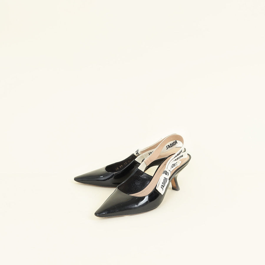 Christian Dior Black J'Adior Slingback Pump 36