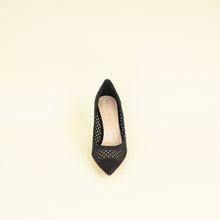 Christian Dior Black Embroidered Mesh Pump 37.5