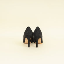 Christian Dior Black Embroidered Mesh Pump 37.5