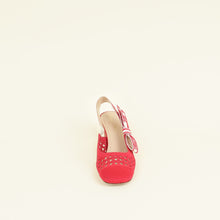 Christian Dior Red Mesh Cannage Dior & Moi Slingback 70mm Pumps 37.5