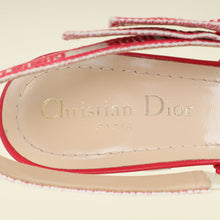Christian Dior Red Mesh Cannage Dior & Moi Slingback 70mm Pumps 37.5