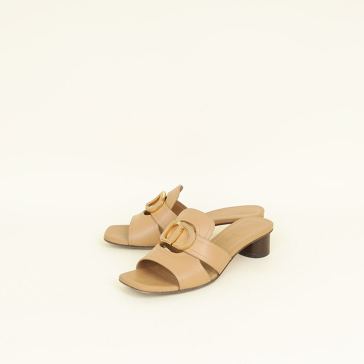 Christian Dior Dark Bige 30 Montaigne Heeled Sandal 37