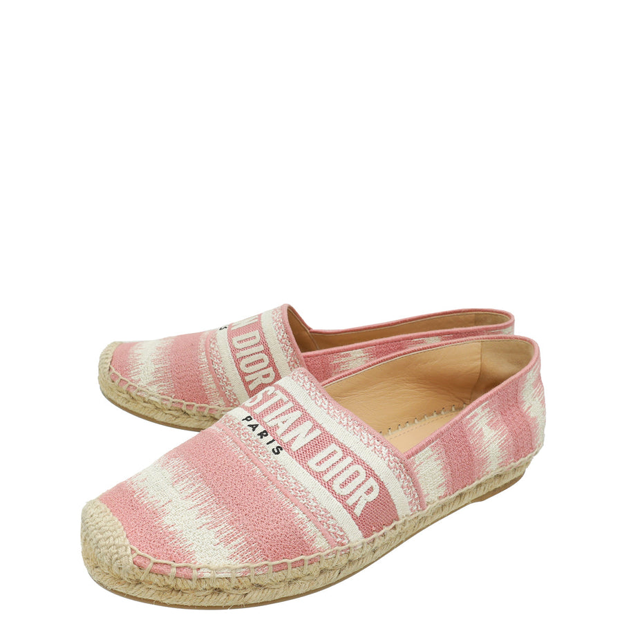 Christian Dior Bicolor D-Stripes Granville Espadrille 38.5