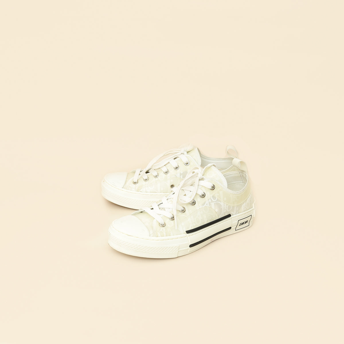 Christian Dior White B23 Low Top Sneaker 38