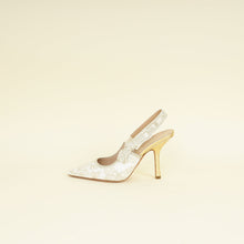 Christian Dior Tricolor J'adior Butterfly Embroidered Slingback Pump 38