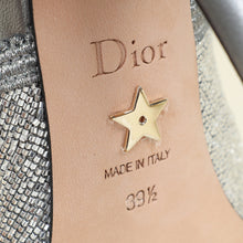 Christian Dior Steel Grey Micro Beads Embroidered J'adior Slingback 39.5