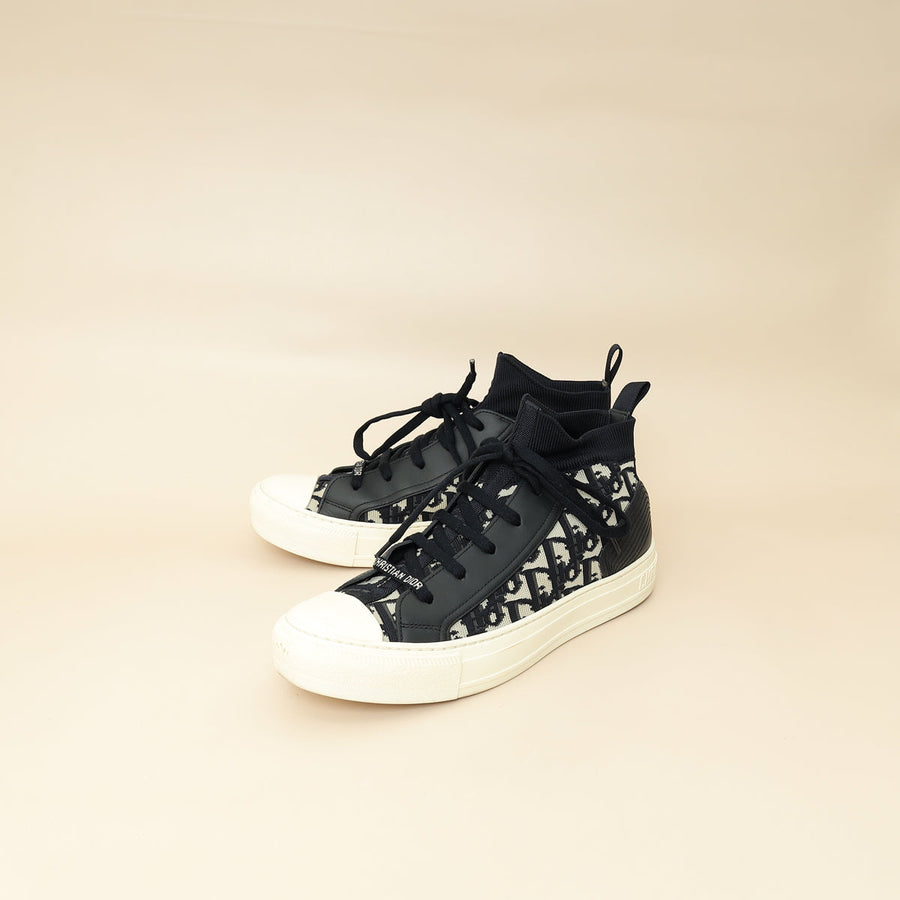 Christian Dior Navy Blue Walk'n'Dior Sock Sneaker 39.5