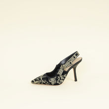 Christian Dior Bicolor Lurex Ribbon Embroidered J'Adior Slingback Pump 39.5