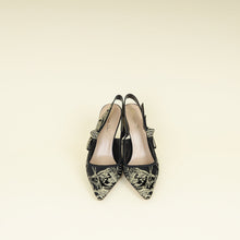 Christian Dior Bicolor Lurex Ribbon Embroidered J'Adior Slingback Pump 39.5