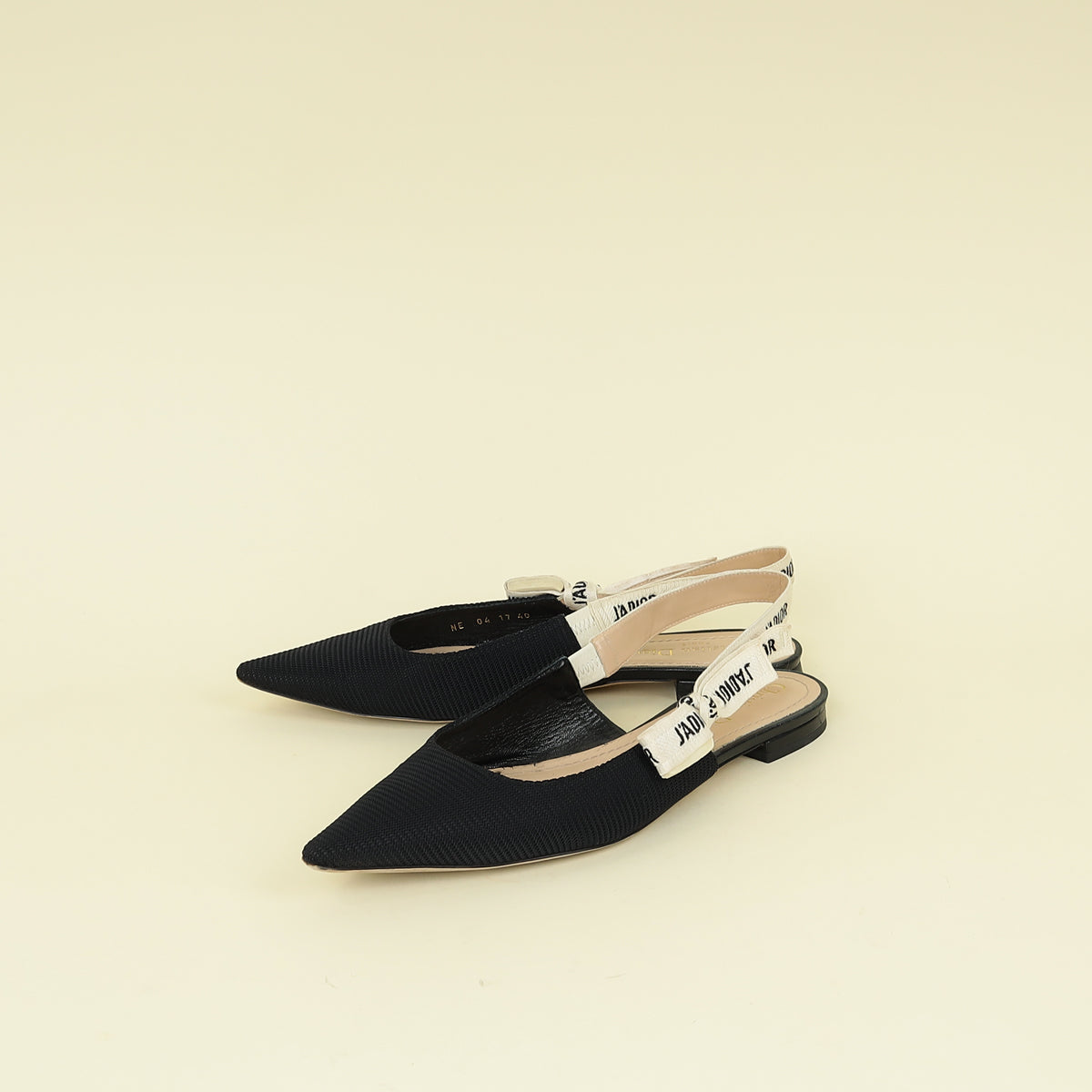 Christian Dior Black J'Adior Flat Slingback 40