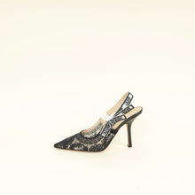 Christian Dior Black J'adior Lace Embroidered Slingback Pump 41