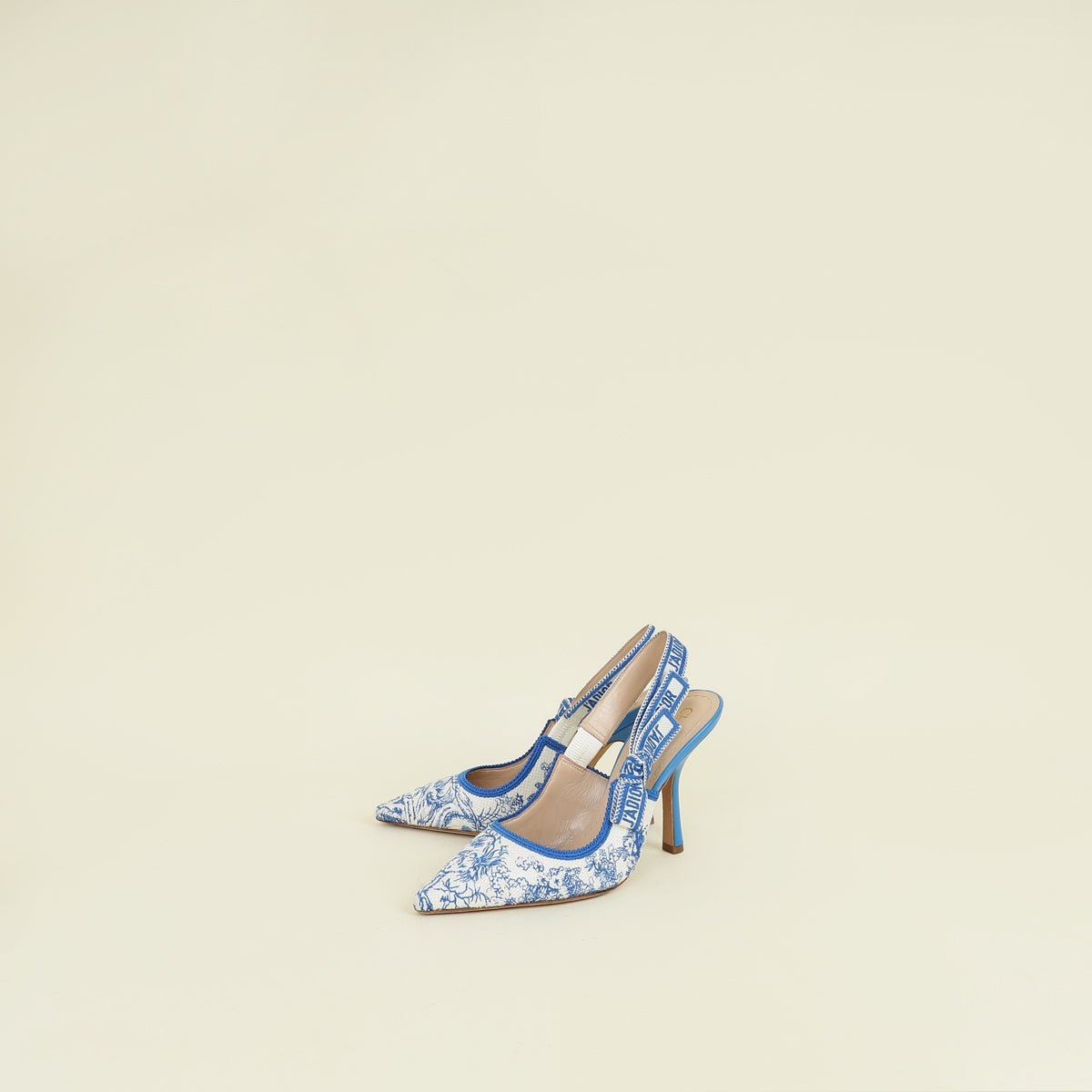 Christian Dior Bicolor Toile De Jouy J'adior Slingback Pump 35.5