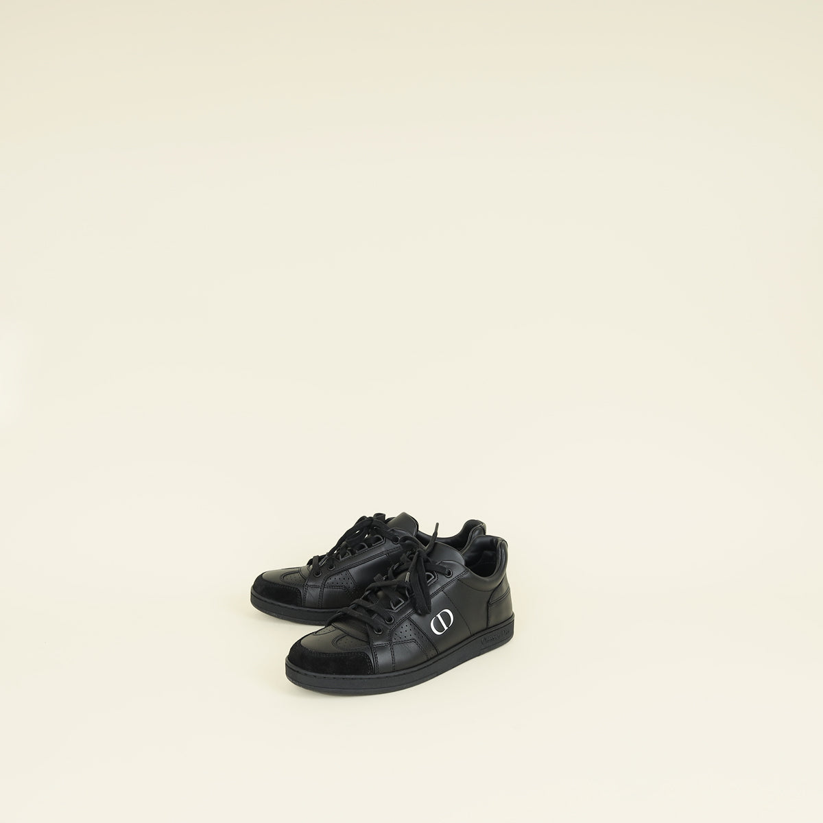 Christian Dior Black CD Lace Up Sneaker 36