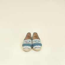 Christian Dior Bicolor D-Stripes Embroidered Granville Espadrille 36