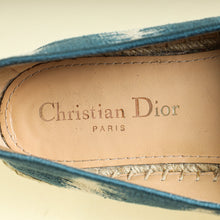 Christian Dior Bicolor D-Stripes Embroidered Granville Espadrille 36