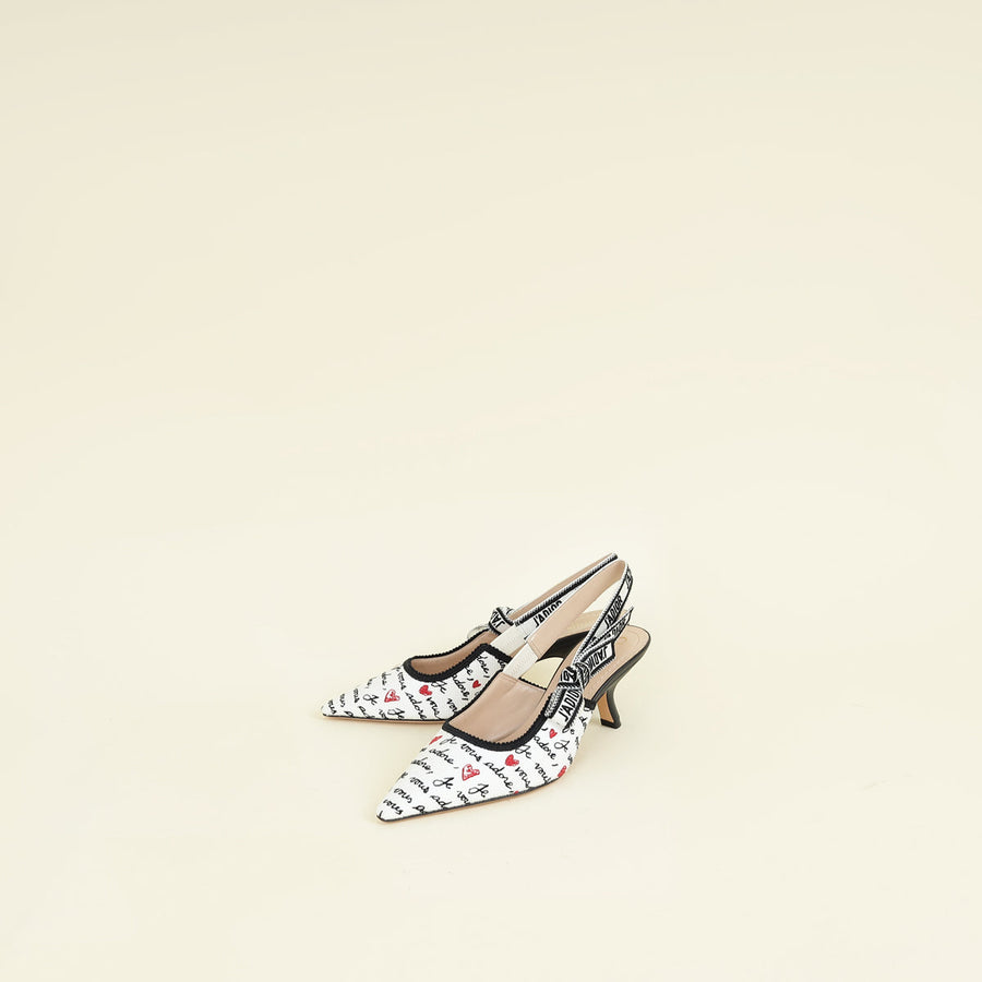 Christian Dior Bicolor Je Vous Adore J'adior Slingback Pump 37.5