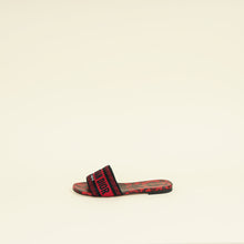 Christian Dior Bicolor Bandana Embroidered Dway Slide Sandal 37