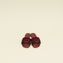 Christian Dior Bicolor Bandana Embroidered Dway Slide Sandal 37