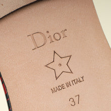Christian Dior Bicolor Bandana Embroidered Dway Slide Sandal 37
