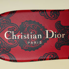 Christian Dior Bicolor Bandana Embroidered Dway Slide Sandal 37