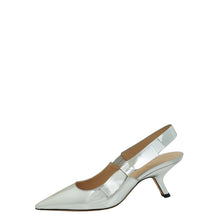 Christian Dior Metallic Silver J'Adior Slingback Pumps 37