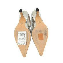 Christian Dior Metallic Silver J'Adior Slingback Pumps 37