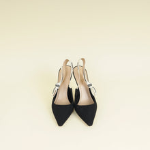Christian Dior Black J'Adior Technical Fabric Slingback Pump 37