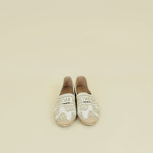 Christian Dior Latte Gold Butterfly Embroidered Granville Espadrille 37