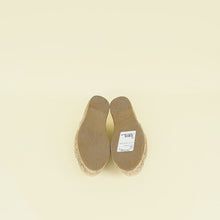 Christian Dior Latte Gold Butterfly Embroidered Granville Espadrille 37