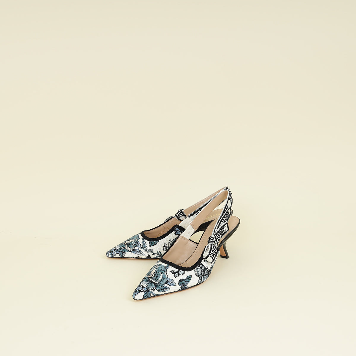 Christian Dior J'adior Butterfly Embroidered Flat Slingback 37