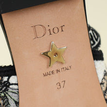 Christian Dior White Multicolor J'adior Floral Embroidered Flat Slingback 37