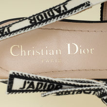 Christian Dior White Multicolor J'adior Floral Embroidered Flat Slingback 37