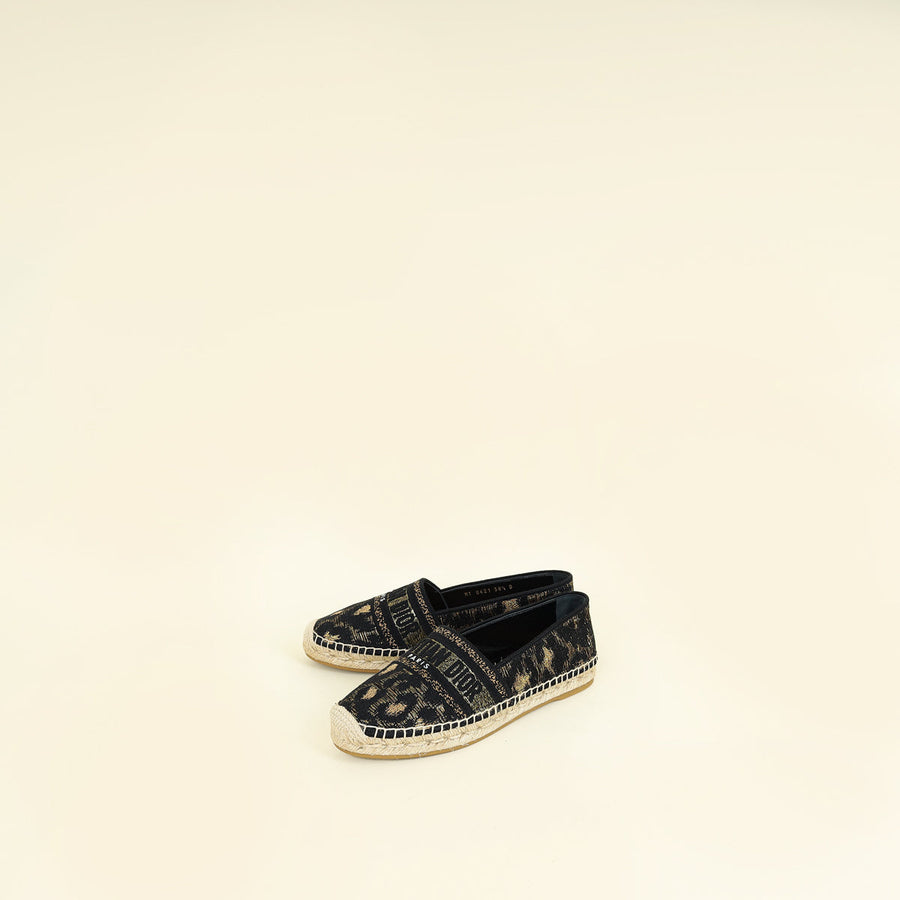 Christian Dior Bicolor Mizza Embroidered Granville Espadrille 38.5