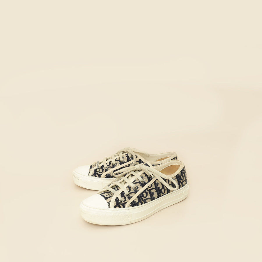 Christian Dior Navy Blue Oblique Walk'N'Dior Sneaker 38
