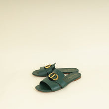 Christian Dior Leaf Green 30 Montaigne Flat Slides 38